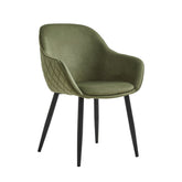 Chaise de salle à manger Metropol - Velours vert olive
